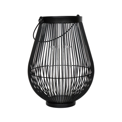 Venere Lantern with Glass Insert Black by Ivyline - Mouse & Manor