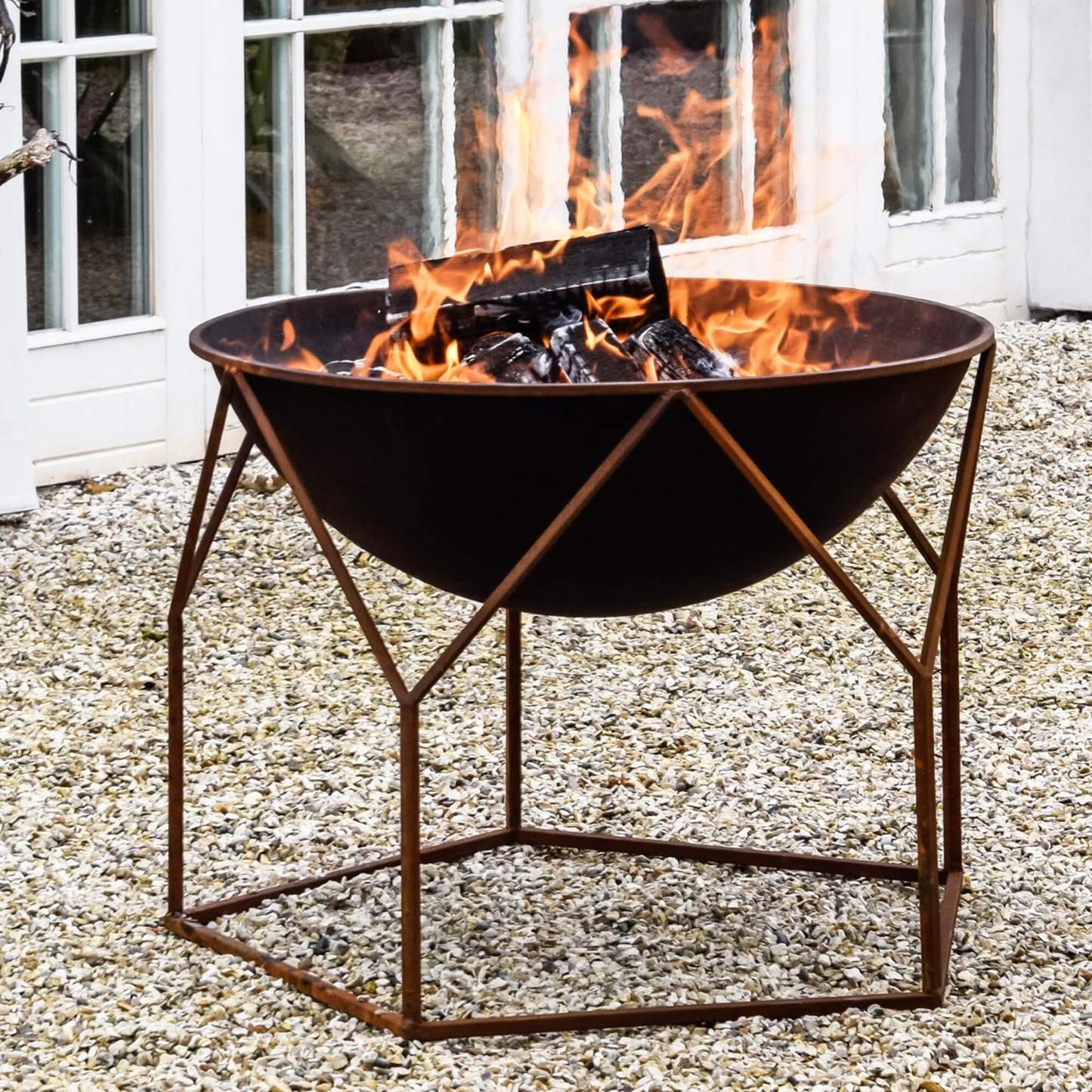 Buckingham Outdoor Fire Pit in Rust by Ivyline - Mouse & Manor