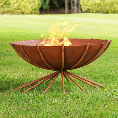 Metal Outdoor Dakota Fire Pit in Rust by Ivyline - Mouse & Manor