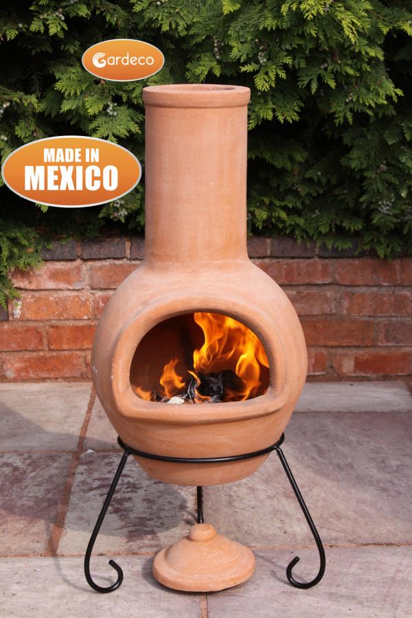 Colima Large Mexican Clay Chimenea by Gardeco - Mouse & Manor