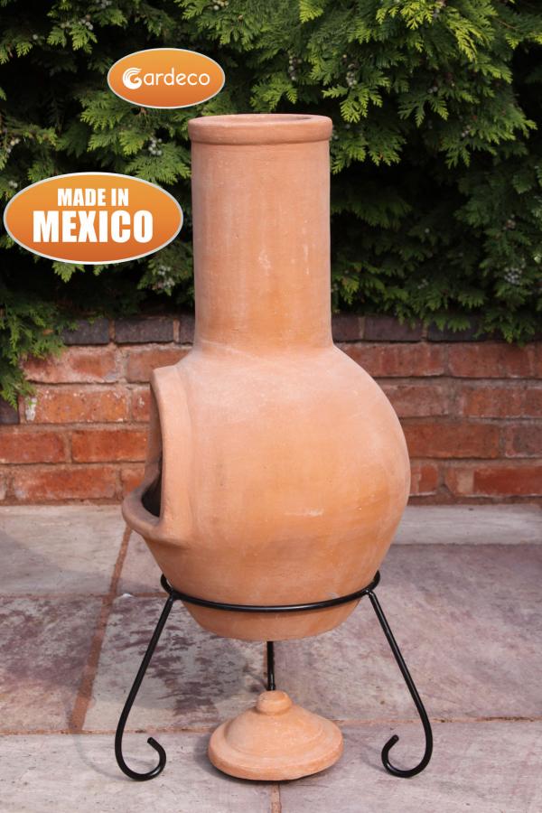 Colima Large Mexican Clay Chimenea by Gardeco - Mouse & Manor