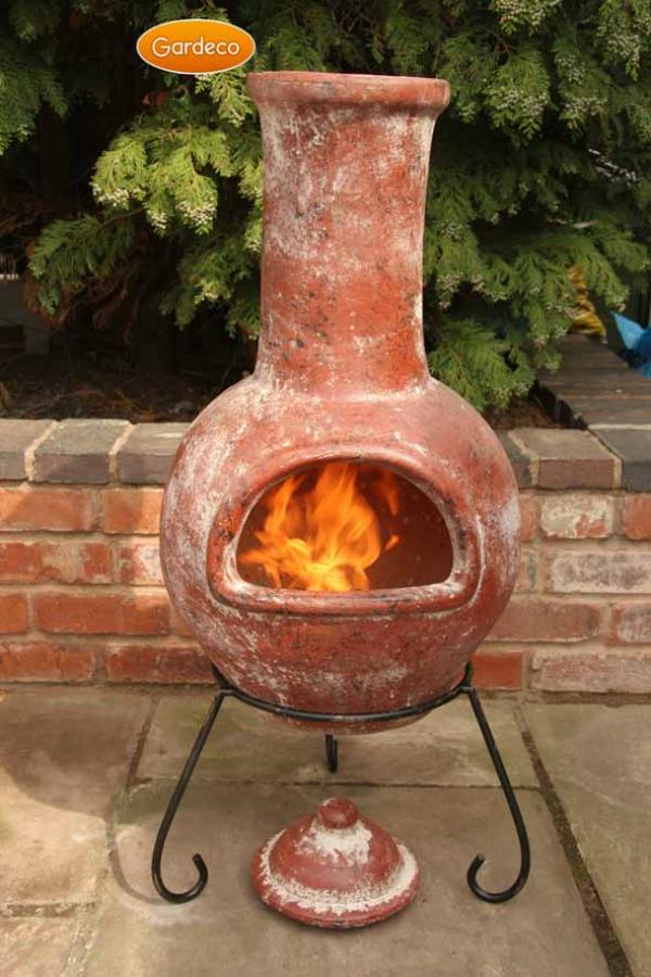 Colima Large Mexican Clay Chimenea by Gardeco - Mouse & Manor