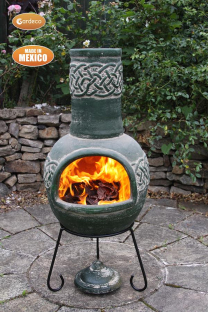 Edyth Large Celtic-Themed Mexican Chimenea by Gardeco - Mouse & Manor