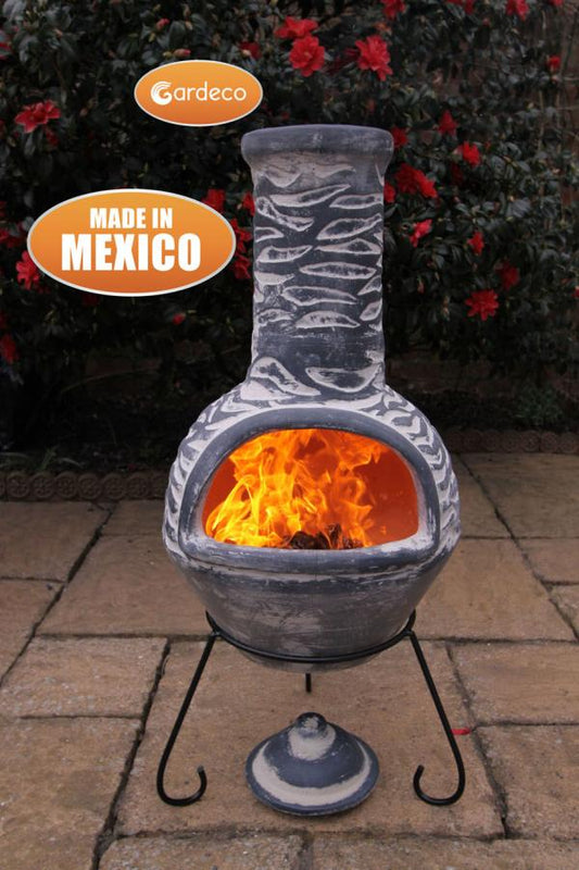 Olas Large Mexican Clay Chimenea by Gardeco - Mouse & Manor