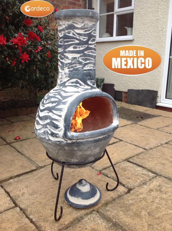 Olas Large Mexican Clay Chimenea by Gardeco - Mouse & Manor