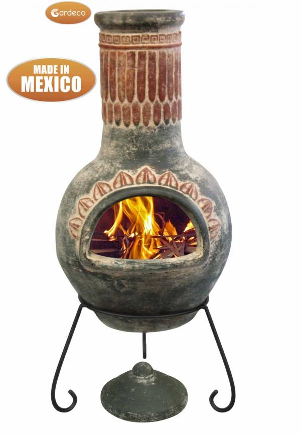 Plumas Large Mexican Clay Chimenea by Gardeco - Mouse & Manor