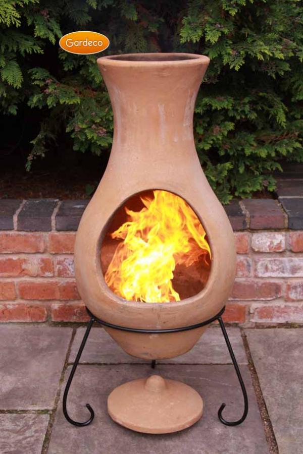 Large Air Mexican Clay Chimenea by Gardeco - Mouse & Manor