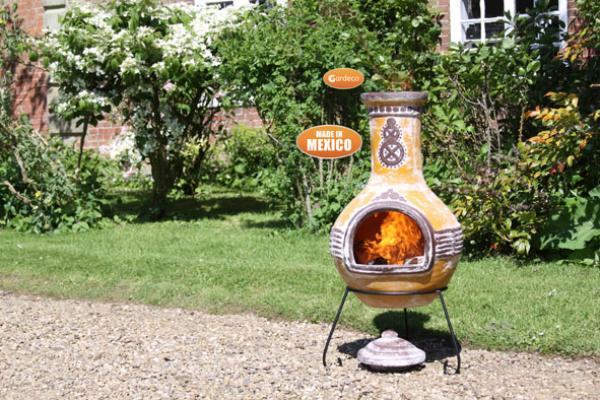 Azteca Extra-Large Mexican Clay Chimenea by Gardeco (Multiple Colours Available) - Mouse & Manor