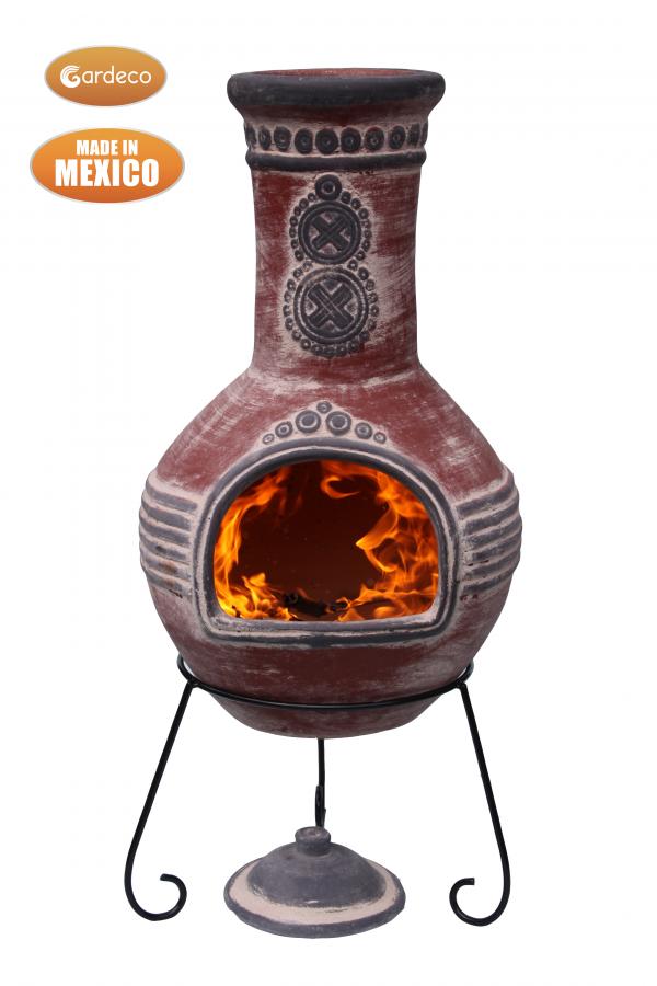 Azteca Extra-Large Mexican Clay Chimenea by Gardeco (Multiple Colours Available) - Mouse & Manor