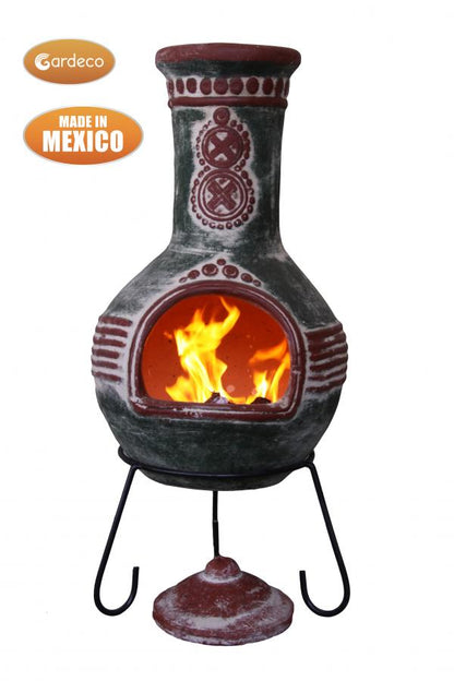 Azteca Extra-Large Mexican Clay Chimenea by Gardeco (Multiple Colours Available) - Mouse & Manor