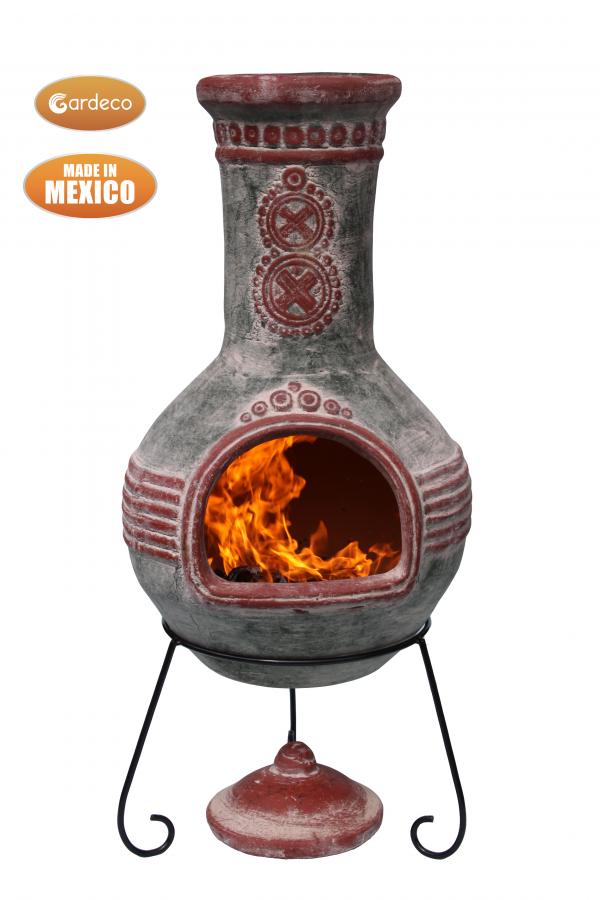 Azteca Extra-Large Mexican Clay Chimenea by Gardeco (Multiple Colours Available) - Mouse & Manor