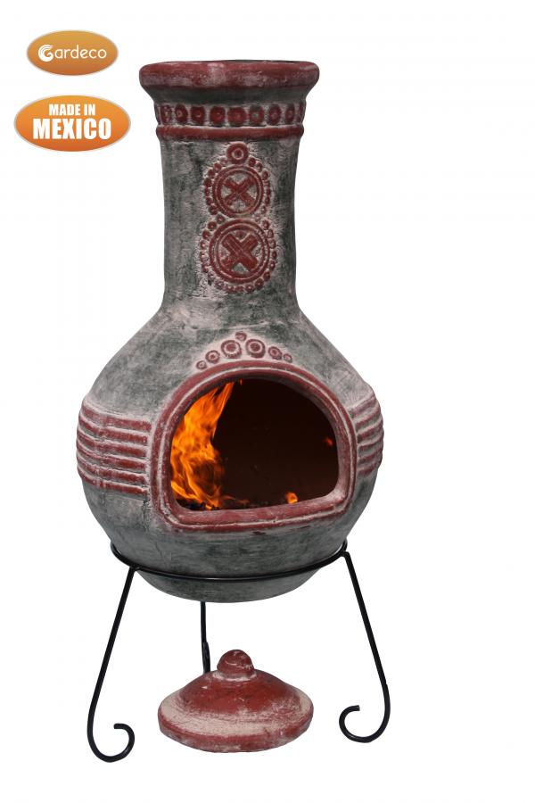 Azteca Extra-Large Mexican Clay Chimenea by Gardeco (Multiple Colours Available) - Mouse & Manor