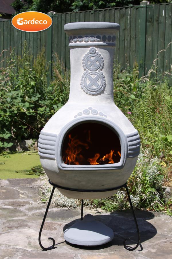 Azteca Extra-Large Mexican Clay Chimenea by Gardeco (Multiple Colours Available) - Mouse & Manor