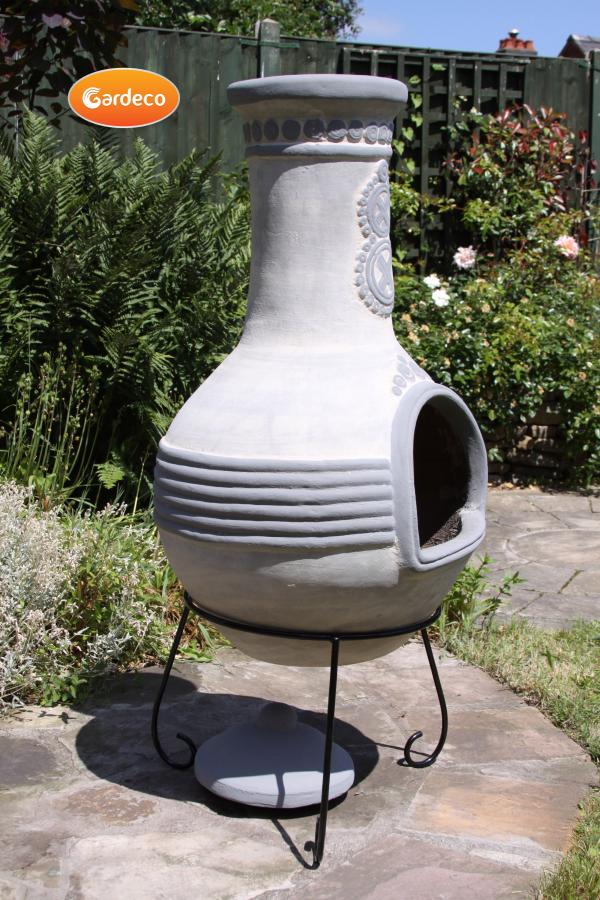 Azteca Extra-Large Mexican Clay Chimenea by Gardeco (Multiple Colours Available) - Mouse & Manor