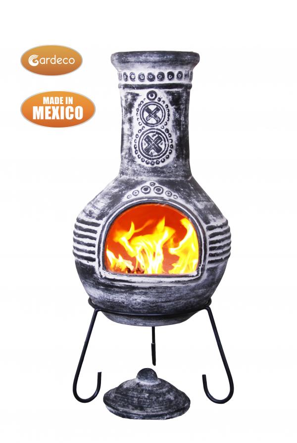 Azteca Extra-Large Mexican Clay Chimenea by Gardeco (Multiple Colours Available) - Mouse & Manor