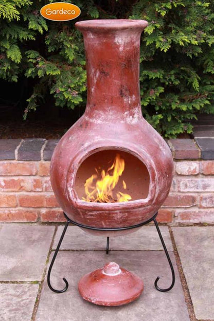 Colima Extra-Large Mexican Clay Chimenea by Gardeco (Various Colours Available) - Mouse & Manor