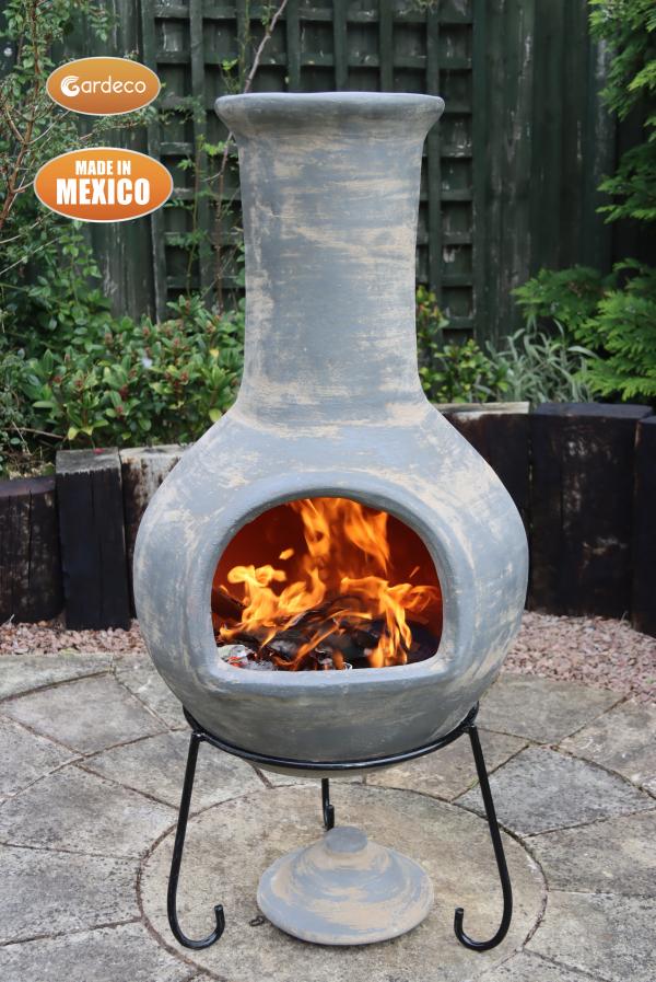 Colima Extra-Large Mexican Clay Chimenea by Gardeco (Various Colours Available) - Mouse & Manor