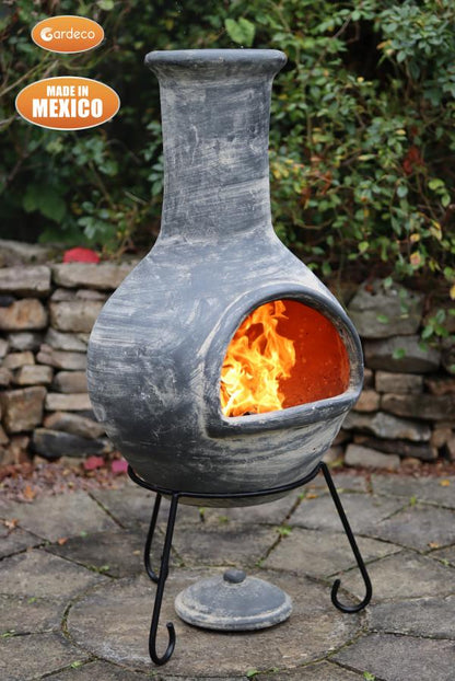 Colima Extra-Large Mexican Clay Chimenea by Gardeco (Various Colours Available) - Mouse & Manor