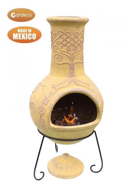 Derwyn Celtic Themed Mexican Clay Chimenea by Gardeco - Mouse & Manor