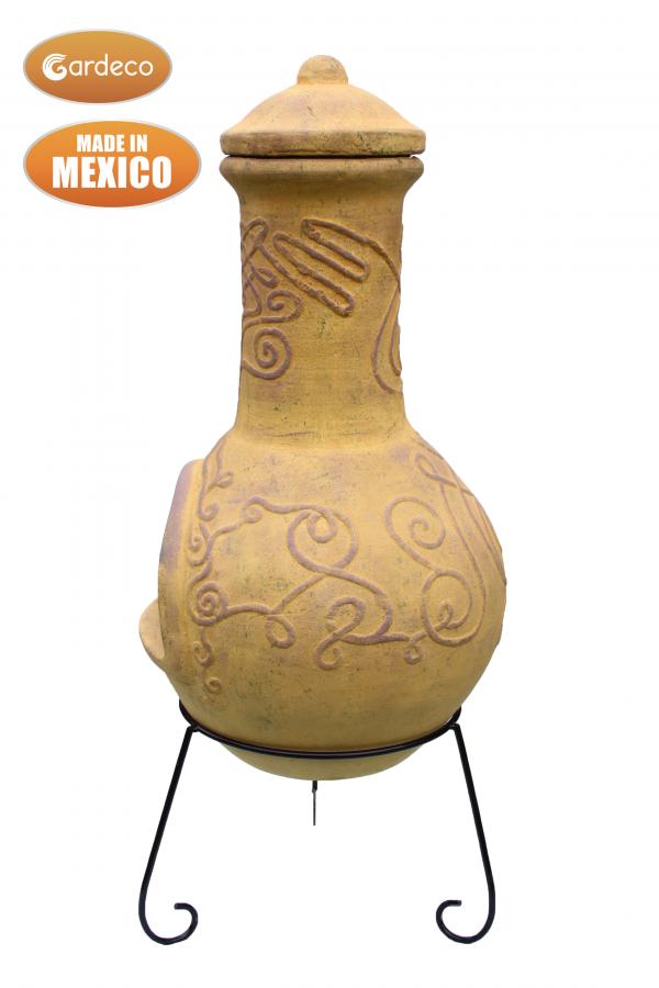 Derwyn Celtic Themed Mexican Clay Chimenea by Gardeco - Mouse & Manor