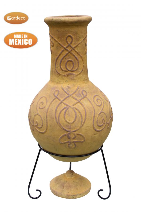 Derwyn Celtic Themed Mexican Clay Chimenea by Gardeco - Mouse & Manor