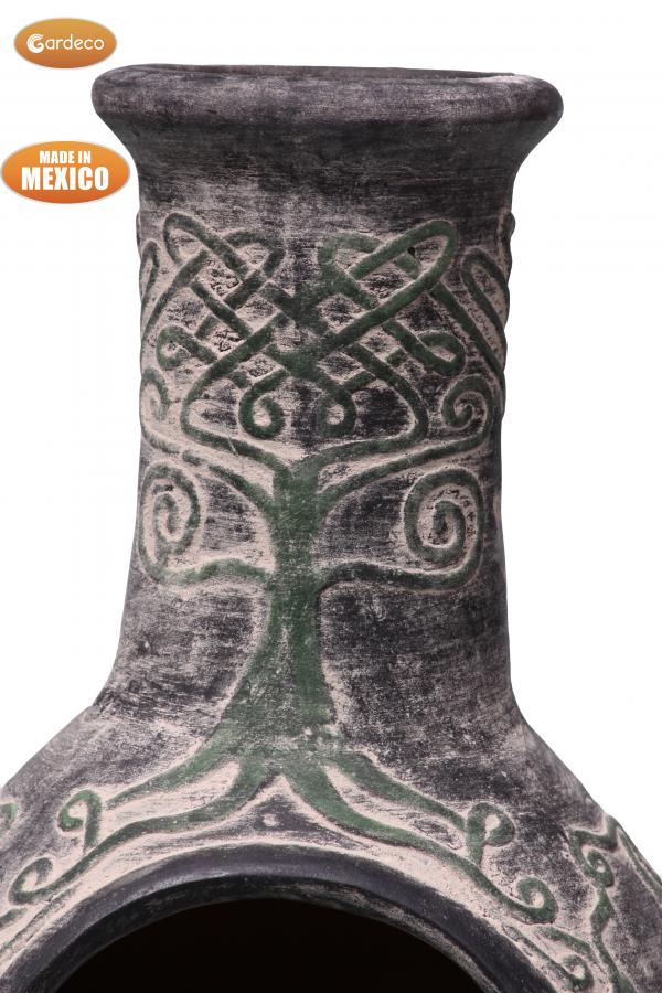 Derwyn Celtic Themed Mexican Clay Chimenea by Gardeco - Mouse & Manor