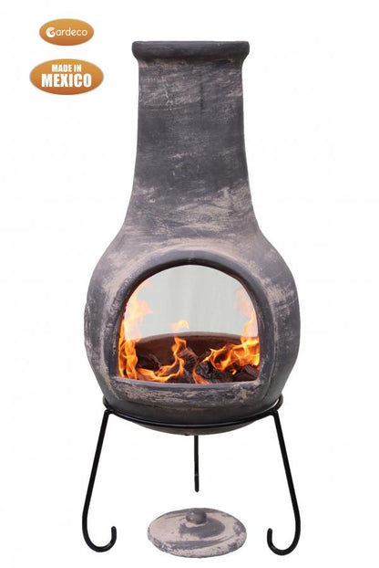 Dos Bocas Extra-Large Mexican Clay Chimenea by Gardeco - Mouse & Manor