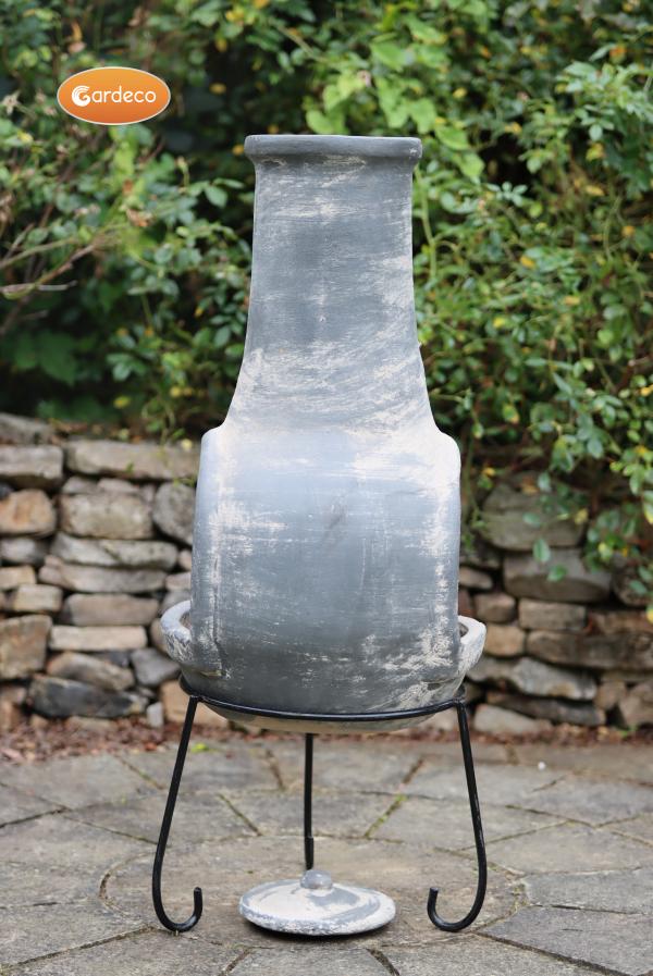 Dos Bocas Extra-Large Mexican Clay Chimenea by Gardeco - Mouse & Manor