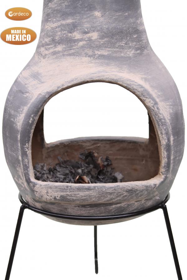 Dos Bocas Extra-Large Mexican Clay Chimenea by Gardeco - Mouse & Manor