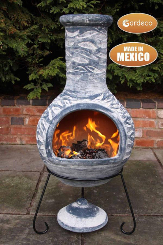 Olas Extra-Large Mexican Clay Chimenea by Gardeco - Mouse & Manor