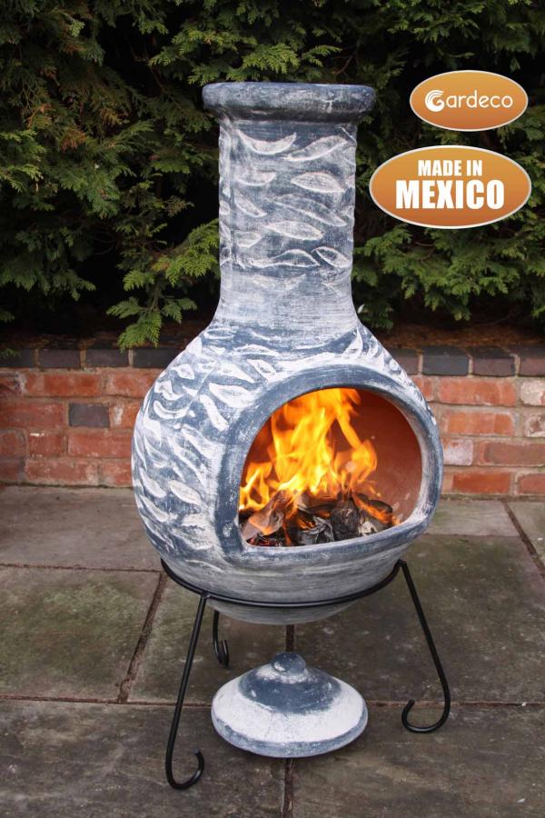 Olas Extra-Large Mexican Clay Chimenea by Gardeco - Mouse & Manor