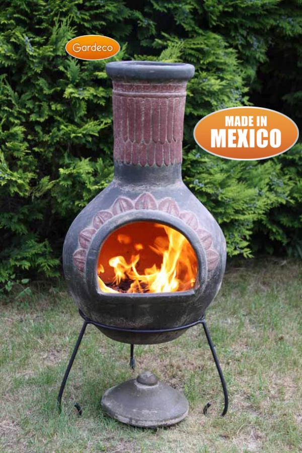 Plumas Extra-Large Mexican Clay Chimenea by Gardeco - Mouse & Manor