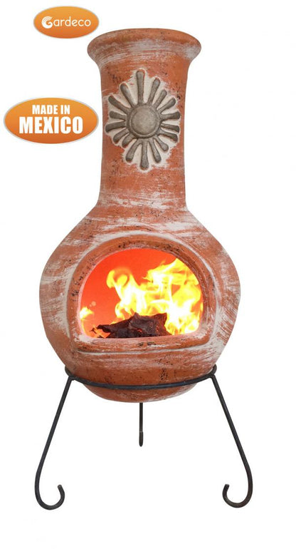 Sol Extra-Large Mexican Clay Chimenea by Gardeco - Mouse & Manor