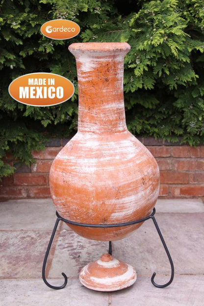 Sol Extra-Large Mexican Clay Chimenea by Gardeco - Mouse & Manor