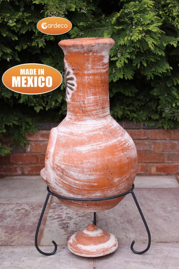 Sol Extra-Large Mexican Clay Chimenea by Gardeco - Mouse & Manor