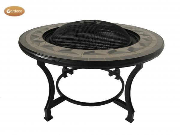 Mosaic Fire Bowl Table BBQ Grill by Gardeco - Mouse & Manor