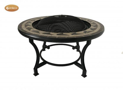 Mosaic Fire Bowl Table BBQ Grill by Gardeco - Mouse & Manor