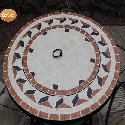 Mosaic Fire Bowl Table BBQ Grill by Gardeco - Mouse & Manor