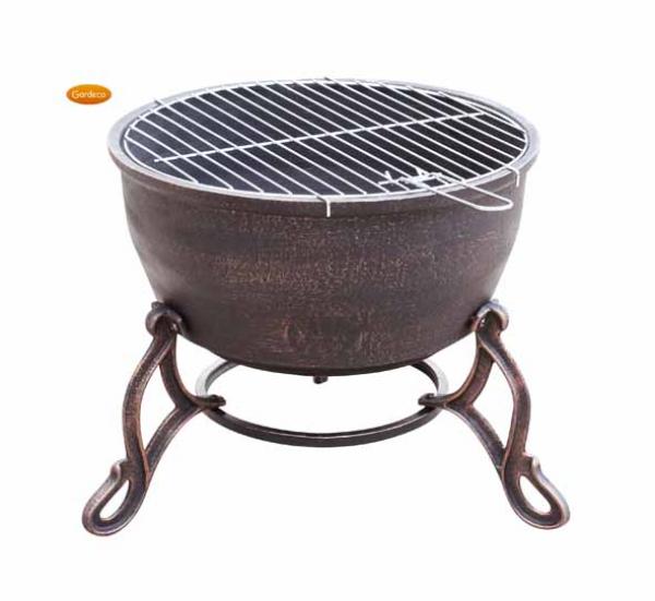 Elidir Cast Iron Fire Bowl & Grill by Gardeco - Mouse & Manor