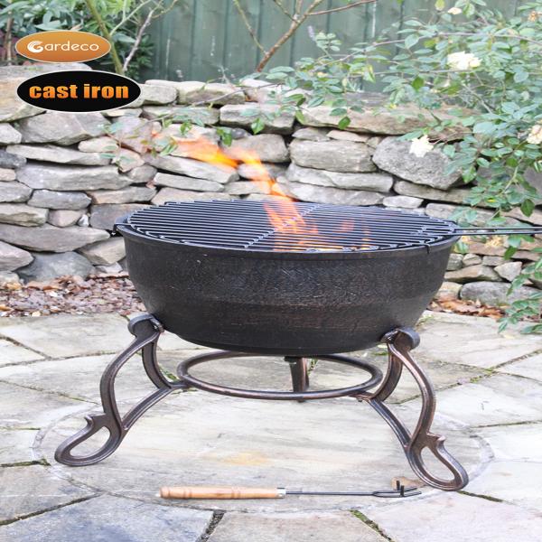 Elidir Cast Iron Fire Bowl & Grill by Gardeco - Mouse & Manor