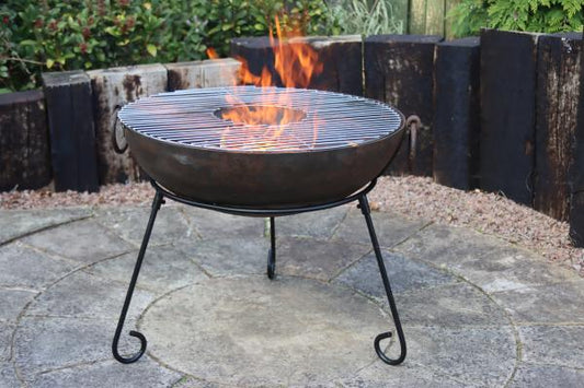 Medium Kadai Steel Fire Pit & Grill by Gardeco - Mouse & Manor