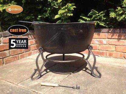 Meredir XL Cast Iron Fire Bowl by Gardeco - Mouse & Manor