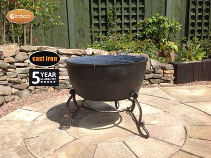 Meredir XL Cast Iron Fire Bowl by Gardeco - Mouse & Manor