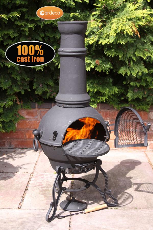 Toledo Large Cast Iron Chimenea by Gardeco - Mouse & Manor