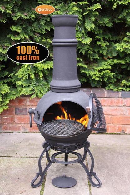 Toledo Large Cast Iron Chimenea by Gardeco - Mouse & Manor