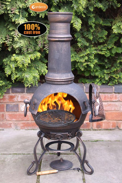 Toledo Large Cast Iron Chimenea by Gardeco - Mouse & Manor