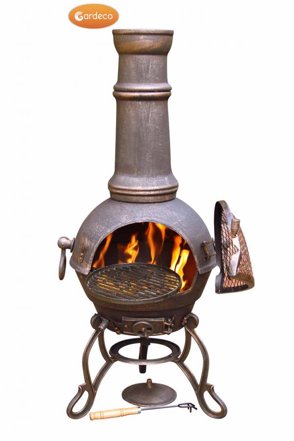 Toledo Large Cast Iron Chimenea by Gardeco - Mouse & Manor