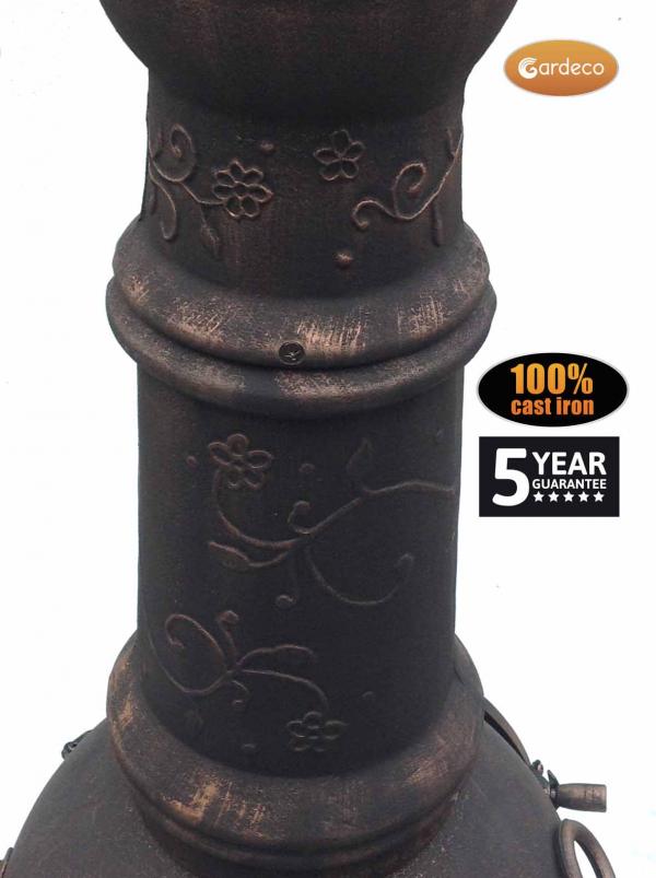 Toledo Large Cast Iron Chimenea by Gardeco - Mouse & Manor