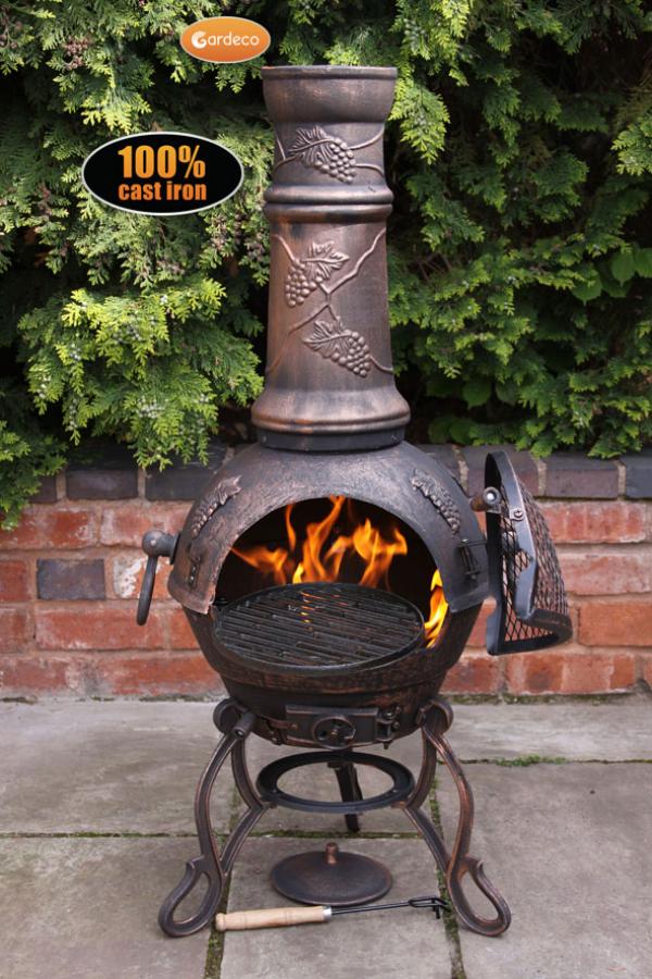 Toledo Large Cast Iron Chimenea by Gardeco - Mouse & Manor