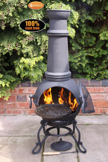 Toledo XL Cast Iron Chimenea by Gardeco - Mouse & Manor